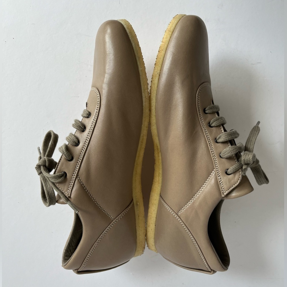 Fausto Santini Tan Leather Oxford Sneakers Size 9 - Picture 5 of 11